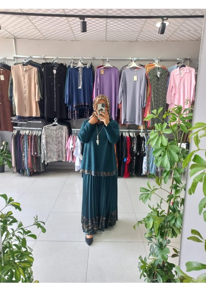 Leopar Desen Pileli Etek Takım fiyatları