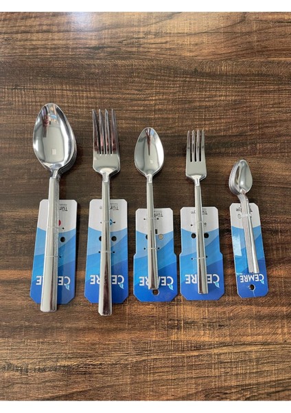 Paslanmaz Çelik Yemek Kaşığı Seti, 6'lı, Klasik Düz Model, Dayanıklı ve Estetik Tasarım indirimleri