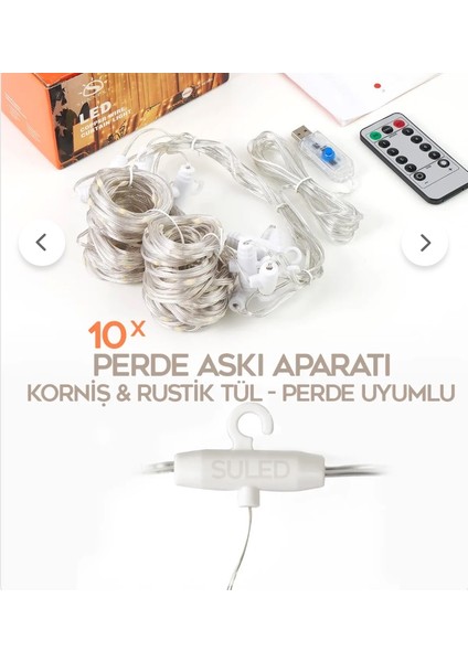 3x3 Dekoratif Peri Perde LED Usbli Kumandalı 300 Ledli Gün Işığı Renginde fiyatları
