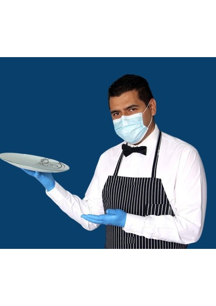 Nitril Muayene Eldiveni Mavi Pudrasız 100’LÜ Paket x 3 Adet -- S Beden