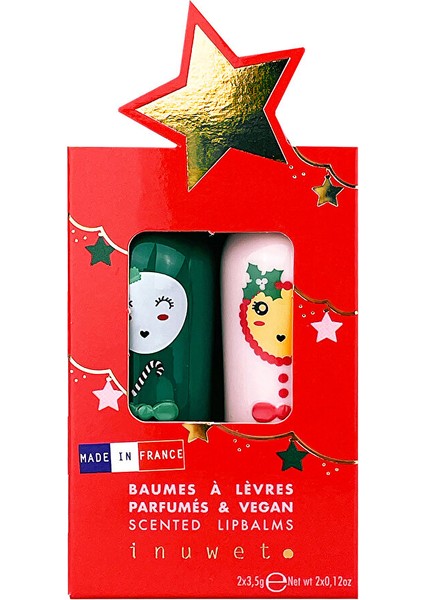 Inuwet Yıldız Figürlü 2li Dudak Nemlendiricisi Seti-Mango ve Pamuk Şekeri T00000129025003