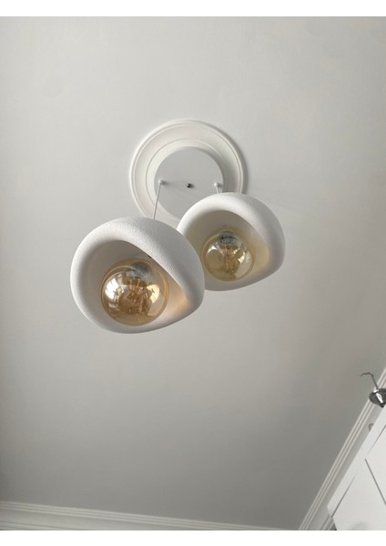 Dream Mode Beton Görünümlü Modern Şık Iskandinav Tarz 2 Başlı Avize (25CM) (Rustik Ampul Hediyeli) Nestvibe fiyatları