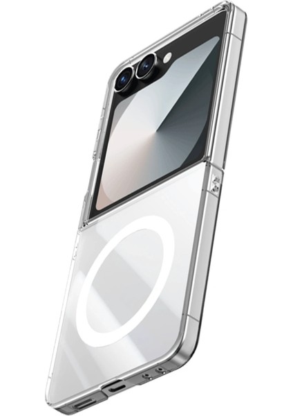 Samsung Galaxy Z Flip 7 Kılıf Saf X-Crystal Slim Premium Magsafe Kablosuz Şarj Destekli Şeffaf Kapak fırsatları