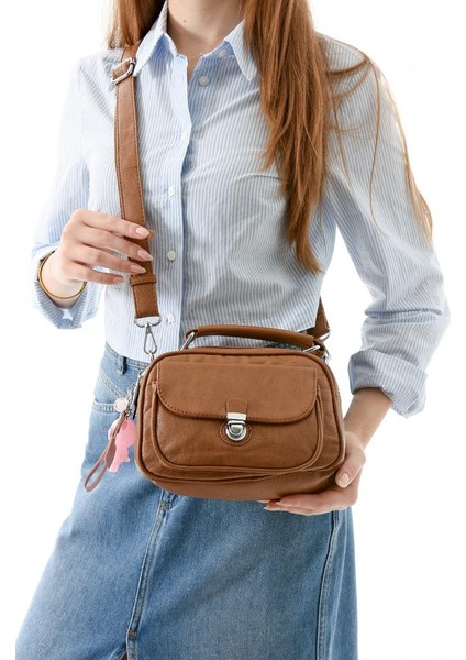 Vegan Deri Kadın Postacı Çanta 21*15 cm Yıkama Suni Deri Omuz Çantası Çapraz Askılı Çanta modelleri