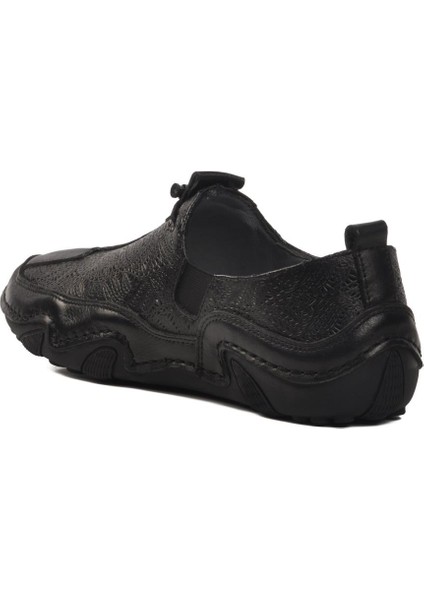 Siyah Hakiki Deri Kadın Günlük Ayakkabı 124-3 Z fırsatları