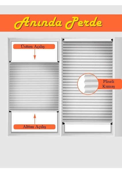 Beyaz Plise Perde Katlanır Cam Balkon Perdesi - Ofis Perdesi - Mutfak Perdesi indirimleri