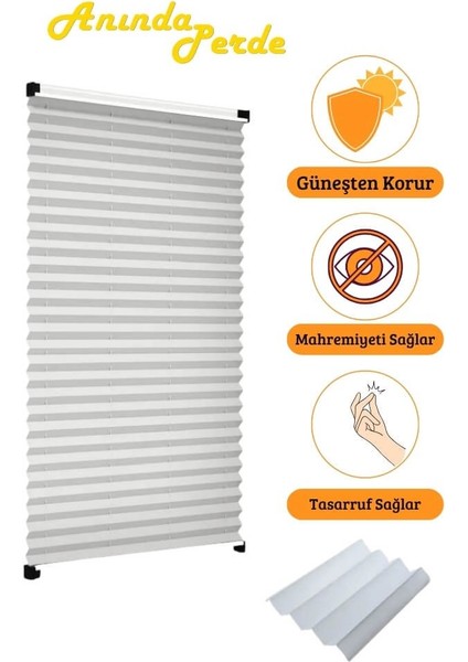 Beyaz Plise Perde Katlanır Cam Balkon Perdesi - Ofis Perdesi - Mutfak Perdesi fiyatları