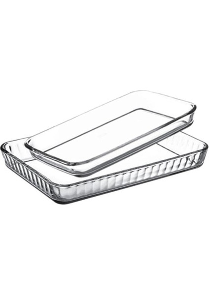 2'li Borcam Dikdörtgen Tepsi Seti Beyaz, Dayanıklı ve Şık Tasarım