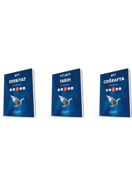 Limit Kurumsal Ayt Edebiyat + Tarih + Coğrafya Konu Anlatım Föyleri Seti 3 Kitap