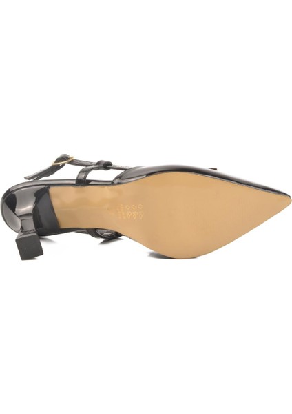 PC-54663 Z Siyah Rugan Kadın Abiye Ayakkabı indirimleri