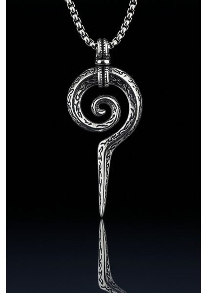 Paslanmaz Çelik Maya Totem Scepter Yılan Kolye