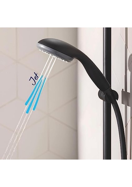 Vitalio Start 100 Quickfix Sürgülü Duş Seti 100MM 2 Akışlı El Duşu, 600MM Sürgülü Ray, 1750MM Duş Hortumu, Kireç Önleyici Sistem, Banyo-Duş Başlığı, Mat Siyah, 279482430 fiyatları