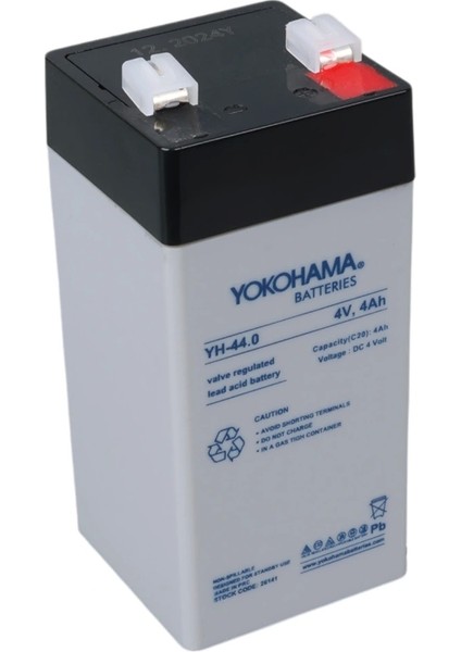 Yokohama Yh-44.0 4 Volt - 4 Amper Dik Kuru Akü (46 x 46 x 100 Mm) (5047)