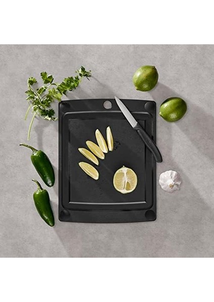 Kesme Tahtası, Hepsi Bir Arada, Kesme Tahtası S 29,2 X, 22,8 X, 0,6, Meyve Suyu Oluğu, Bıçak Koruyucu, Kaymaz, Bulaşık Makinesinde Yıkanabilir, Siyah, Oluklu Siyah modelleri