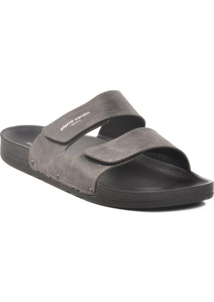 PC-7039 M Büyük Numara Füme Suni Deri Erkek Terlik