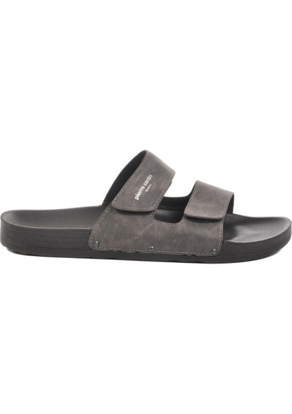 PC-7039 M Büyük Numara Füme Suni Deri Erkek Terlik modelleri