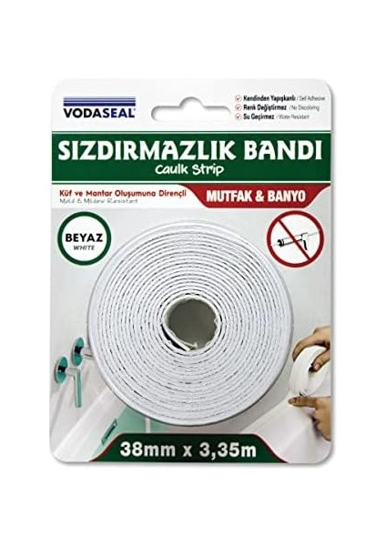 53.01.007 Sızdırmaz Bant, Beyaz, 38MMX3.35M modelleri