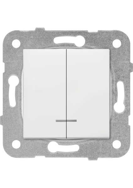 Karre/meridian Beyaz Işıklı Komütatör Mekanizma ve Düğme (Çerçevesiz) 90967050