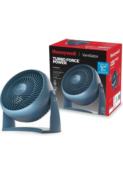 Turboforce Turbo Vantilatör HT900NE4 Sessiz Soğutma, 90 Dereceye Kadar Ayarlanabilir Eğim Açısı, 3 Hız Ayarı, Duvara Montaj, Masa Vantilatörü - Mavi