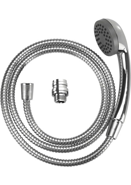 Üniversal Lavabo Duş Hortumu Paslanmaz Çelikten Yapılmış Duş Hortumlu Mobil El Duşu Krom