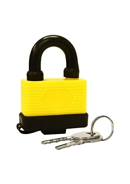 66514 Weatherproof Padlock, Black, 50 mm modelleri