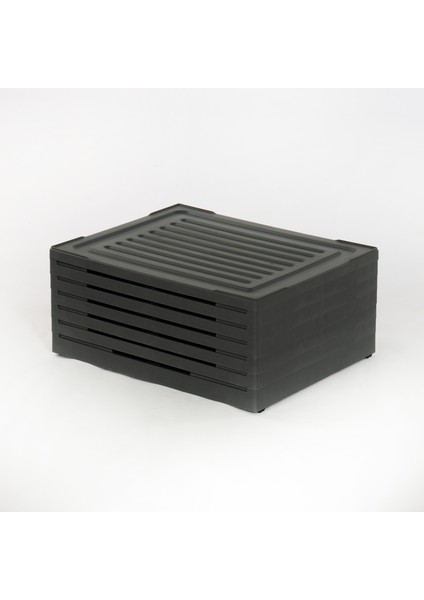 6 Raflı Çok Amaçlı, Geniş, Katlanabilir Dolap, Ayakkabılık ve Raf, Antrasit Gri fırsatları