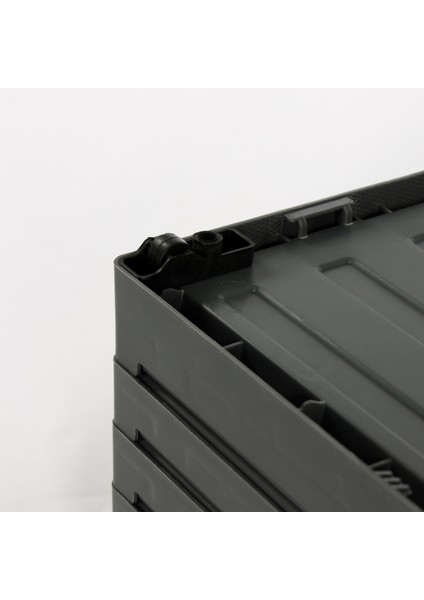 6 Raflı Çok Amaçlı, Geniş, Katlanabilir Dolap, Ayakkabılık ve Raf, Antrasit Gri