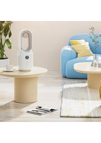 HP-F29 Sessiz Pervanesiz 106 Derece Döner USB Şarjlı Masaüstü Fan - Bluetooth Hoparlör Gece Lambası 3'ü 1 Arada Akıllı Tasarım 33 cm fiyatları