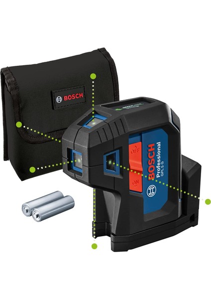 Professional Measurement Measurement 5 Noktalı Lazer L 5 G (Yeşil Lazer, Çalışma Alanı: 30 M'ye Kadar, Çanta)