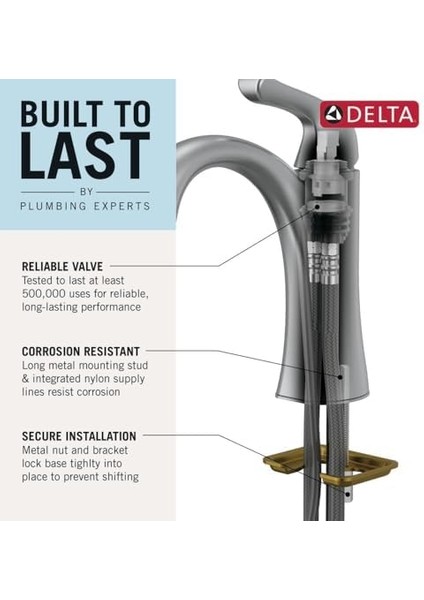 Faucet Modern Tek Delikli Banyo Bataryası, Tek Saplı Banyo Bataryası Krom, Banyo Lavabo Bataryası, Tahliye Montajı, Krom 581LF-PP fiyatları