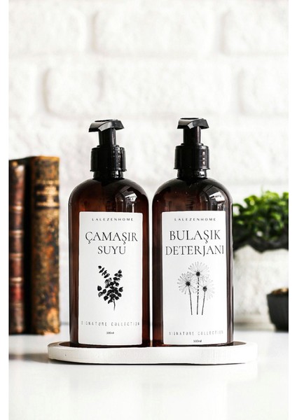 Turkuaz 500 ml Şişe, Çiçekli Tasarım, Pratik Temizlik Ürünü