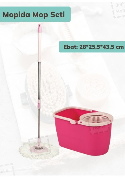 Döner Başlıklı Paspas ve Temizlik Kovası Seti, Kolay ve Etkili Temizlik Sağlar