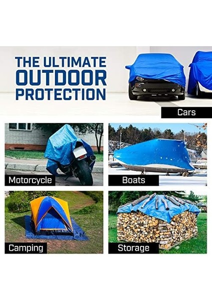 Tarafından Grizzly Tarps 16' x 20' Büyük Çok Amaçlı Su Geçirmez Ağır Hizmet Tipi Poli Tarp Grometli Her 36 Inç, 8x8 Dokuma, 5 Mil Kalınlığı, Ev, Tekneler, Arabalar, Kamp, Koruyucu Kılıf Için, modelleri