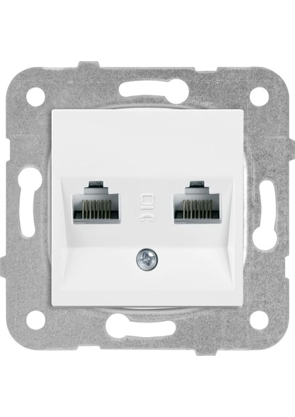 Karre-Meridian Beyaz Ikili Data Cat6 Mekanizma