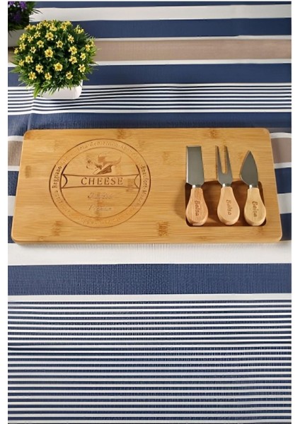 3'lü Bambu Peynir Sunum Tahtası, Dekoratif Kahvaltı Seti indirimleri