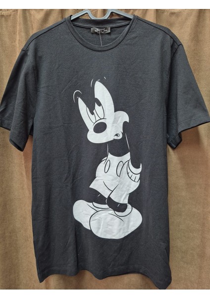 Goofy Baskılı Siyah Tişört – Disney Karakter Tasarımlı