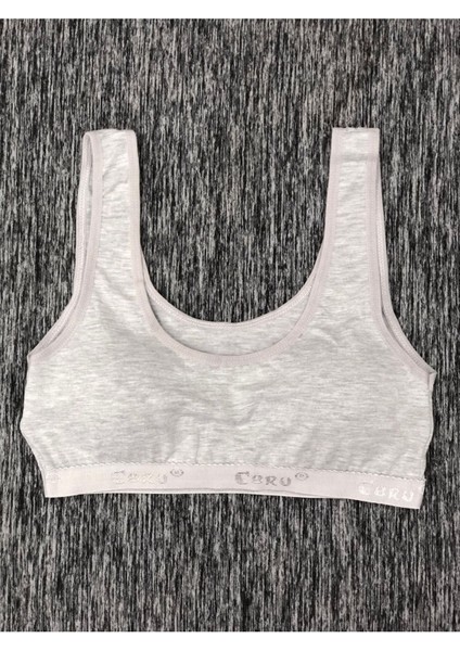 Iç Giyim Ebru Kalın Askılı Pamuklu Penye Kumaş Rahat Pedli Büstiyer Sütyen Eko Paket (3 Adet)