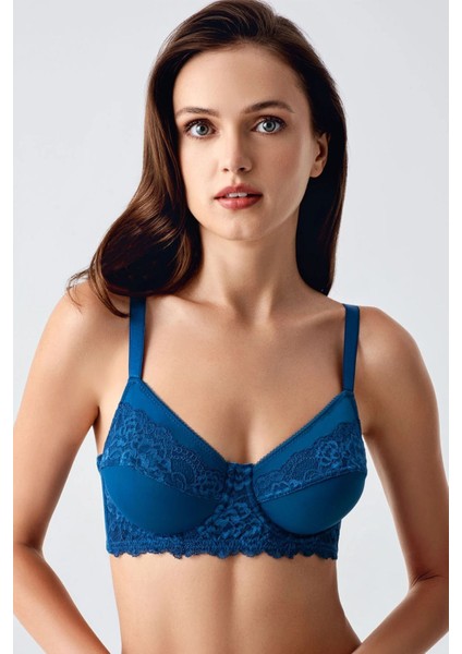 Iç Giyim New Bra Balenli Dantel Işlemeli Toparlayıcı C-D Cup Size Içi Boş Süngerli Sütyen