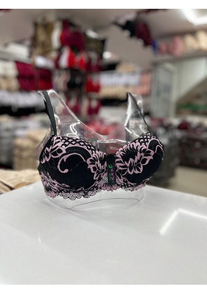 Iç Giyim Ebru Lüx Silikonlu Desteksiz Balenli Ebruli Desenli Sütyen (Sütyen Yıkama Topu Hediyeli )