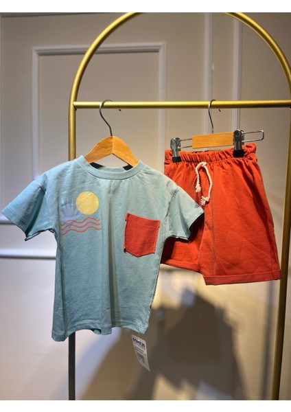 Dolunay Baskılı Erkek Bebek Alt-Üst Takım