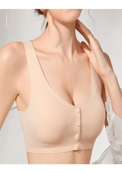 Iç Giyim Ithal Düğmeli Süngerli Desteksiz (Yok Gibi) Sütyen (Yıkama Filesi Hediyeli)