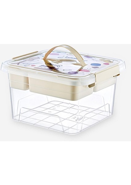 Gri 6 Lt Hobi ve Dikiş Kutusu, Çok Amaçlı ve Hafif Tasarım