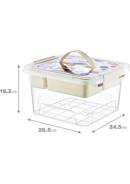 Gri 6 Lt Hobi ve Dikiş Kutusu, Çok Amaçlı ve Hafif Tasarım indirimleri