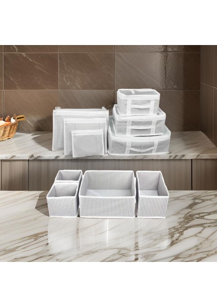 Gri Çok Amaçlı Valiz ve Düzenleyici Kutu Seti, Pratik Saklama Çözümü fiyatları