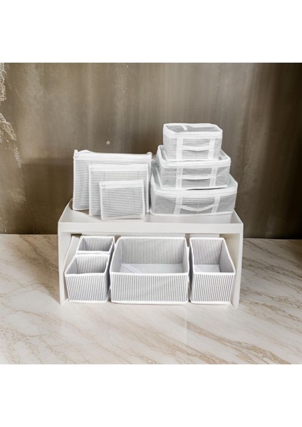 Gri Çok Amaçlı Valiz ve Düzenleyici Kutu Seti, Pratik Saklama Çözümü modelleri