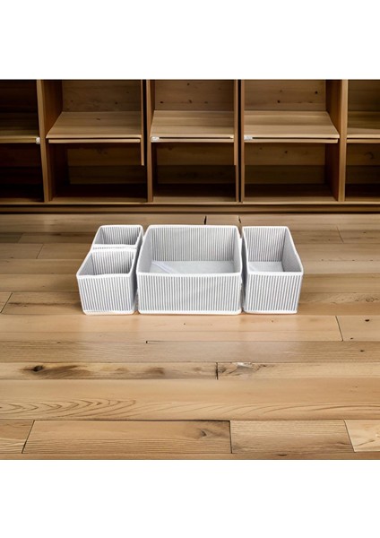 Gri Çok Amaçlı Valiz ve Düzenleyici Kutu Seti, Pratik Saklama Çözümü