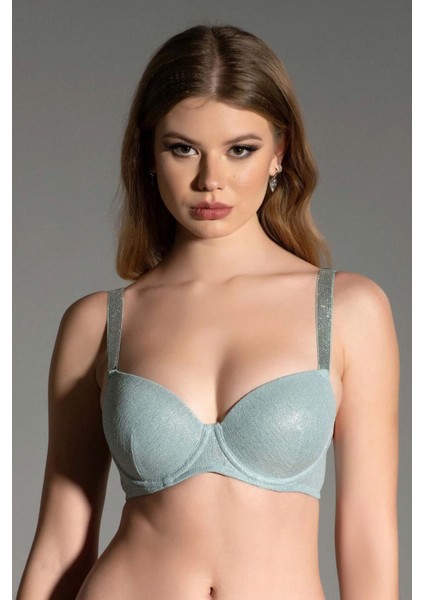 Iç Giyim New Bra Balenli Desteksiz Taşlı Askılı Sütyen