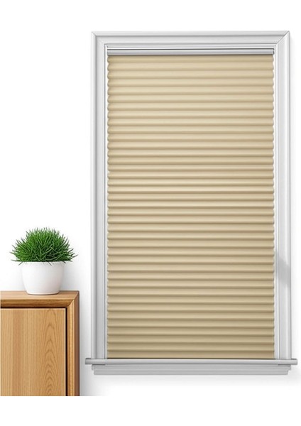 Bej Plise Perde Katlanır Cam Balkon Perdesi - Ofis Perdesi - Mutfak Perdesi fiyatları