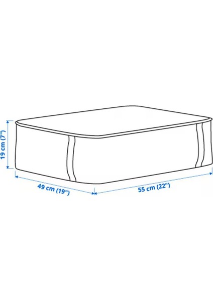 55X49X19 cm Çok Renkli Elbise ve Eşya Saklama Hurcu Kutusu fırsatları