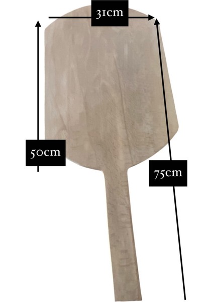 Akdeniz’in Sıcak Lezzet Rüzgarı!” 31×50×75 Ahşap Pizza Küreği – Evin Taş Fırın Ustası Sen Ol